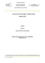 Rapport de jury de CAPES externe 2012