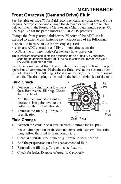 Owner's Manual - Polaris