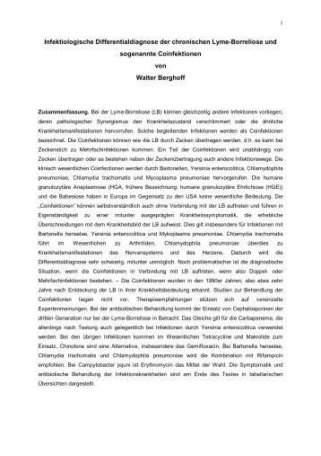 Infektiologische Differentialdiagnose -pdf - Dr. med. W. Berghoff