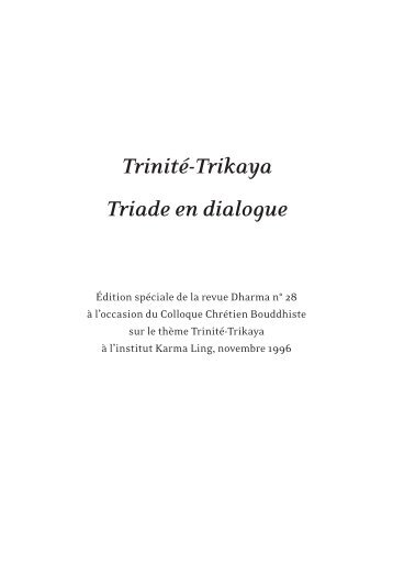 Consulter le dossier TrinitÃ© - Trikaya - UniversitÃ© Rimay Nalanda