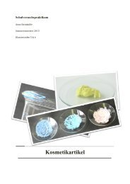 Kosmetikartikel - Unterrichtsmaterialien Chemie