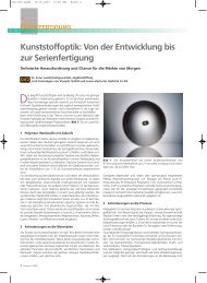 Kunststoffoptik: Von der Entwicklung bis zur ... - ViaOptic  GmbH