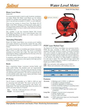 Solinst 101 Water Level Meters - Solinst.com