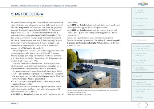 Dichiarazione ambientale Di ProDotto Per il LATTE FRESCO ...