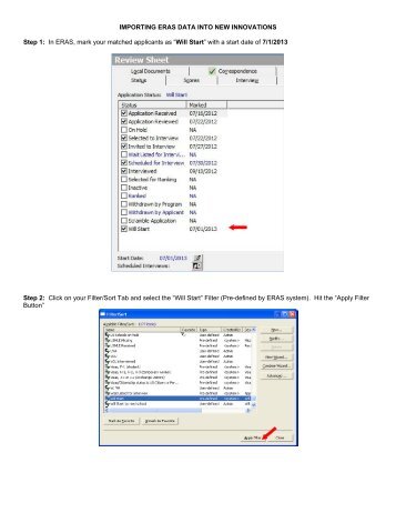 Step by Step Instructions for Importing Data from ERAS - Virginia ...