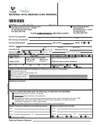 Maternal Fetal Medicine Clinic Referral Form - Physicians