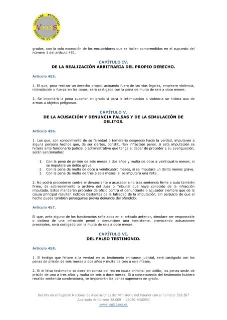 Ley Orgánica 10/1995, de 23 de noviembre, del Código Penal - VigiaS