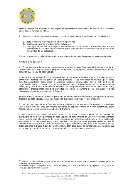 Ley Orgánica 10/1995, de 23 de noviembre, del Código Penal - VigiaS