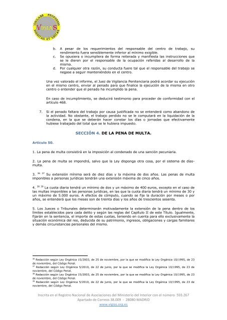 Ley Orgánica 10/1995, de 23 de noviembre, del Código Penal - VigiaS