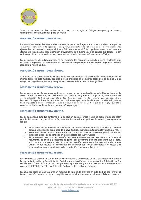 Ley Orgánica 10/1995, de 23 de noviembre, del Código Penal - VigiaS