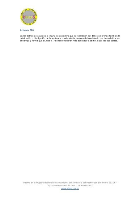 Ley Orgánica 10/1995, de 23 de noviembre, del Código Penal - VigiaS