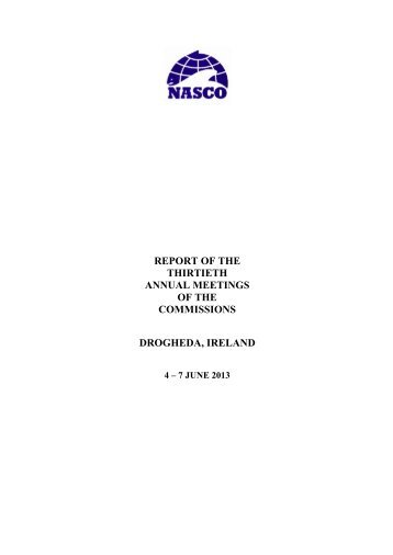 Report of the Thirtieth Annual Meetings - The North Atlantic Salmon ...