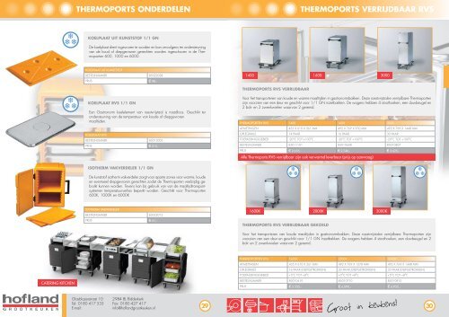 CATALOGUS 2009 - Hofland Grootkeuken BV