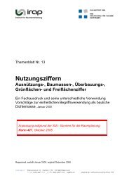 Nr. 13: Nutzungsziffern - IRAP