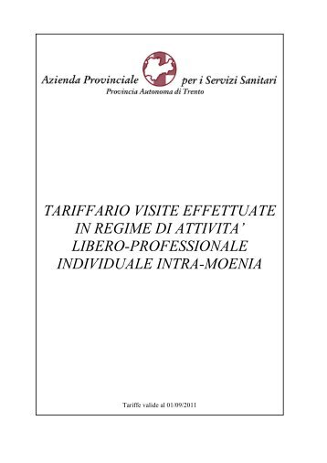 Orari individuali aggiornati al 1.9.2011