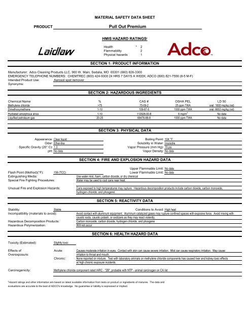 Pull Out Premium Msds Packagesupply