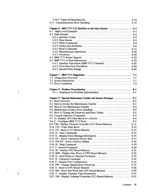 2.2 The IBM 7171 ASCII Device Attachment Control Unit - Index of