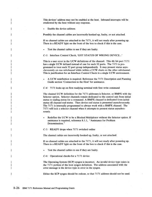 2.2 The IBM 7171 ASCII Device Attachment Control Unit - Index of