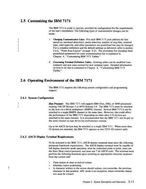 2.2 The IBM 7171 ASCII Device Attachment Control Unit - Index of