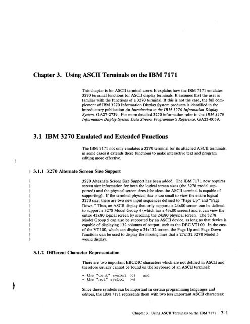 2.2 The IBM 7171 ASCII Device Attachment Control Unit - Index of