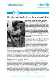 Burkina Faso: Kinderarbeit in Goldminen (pdf / 155 KB) - younicef.de
