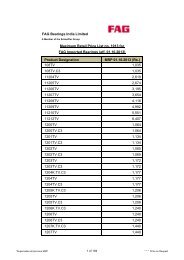 FAG Bearings India Limited Product Designation MRP 15.07.2013 ...