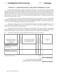 schedule f - creditors holding unsecured nonpriority claims