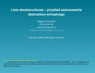 Lista dwukierunkowa -- przyklad zastosowania destruktora ...