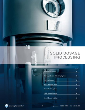 SOLID DOSAGE PROCESSING - Spraying Systems Co.