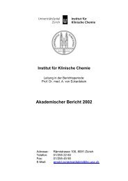 Akademischer Bericht 2002 - Institut für Klinische Chemie ...