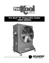 Pro-Kool 42 Evaporative Cooler - Schaefer Ventilation Equipment