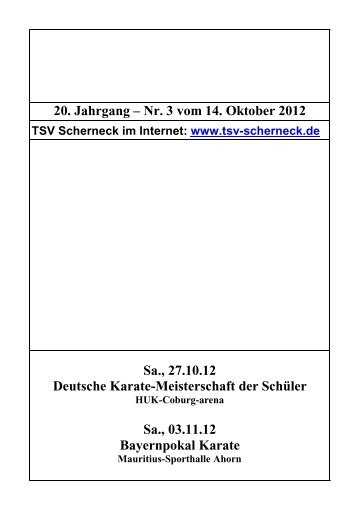 20. Jahrgang – Nr. 3 vom 14. Oktober 2012 Sa ... - TSV Scherneck