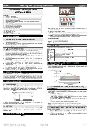 XR20C â XR20D - Dixell