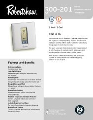 300-201 Non Programmable - Robertshaw Thermostats