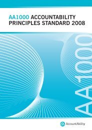 AA1000 ACCOUNTABILITY PRINCIPLES STANDARD 2008