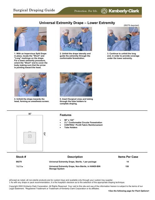 Universal Extremity Drape A A A Lower Extremity Surgical Draping Guide