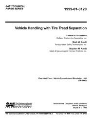 Vehicle Handling with Tire Tread Separation - Transportation Safety