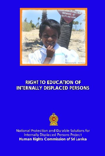 Right To Education of Internally Displaced Persons ... - IDP SriLanka