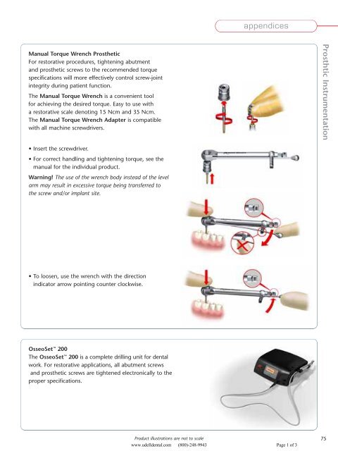 Nobel Torque Wrench DFU - Udell dental laboratory