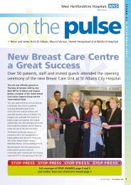 OTP january issue - West Hertfordshire Hospitals NHS Trust