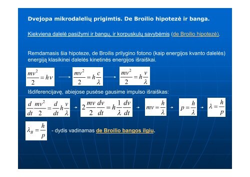 Kvantinės mechanika - Vandeniliškųjų sistemų linijiniai spektrai