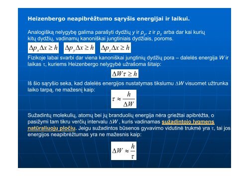 Kvantinės mechanika - Vandeniliškųjų sistemų linijiniai spektrai