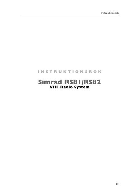 RS81/82_Swedish Issue_E.qxd - Simrad Professional Series