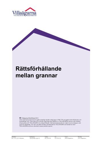 RÃ¤ttsfÃ¶rhÃ¥llande mellan grannar - VillaÃ¤garna