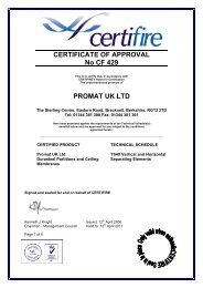 CERTIFICATE OF APPROVAL No CF 429 PROMAT UK ... - Himerpa