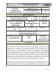 PROGRAMA: INGENIERÃA DE TELECOMUNICACIONES PLAN DE ...