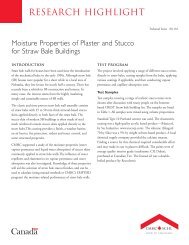 Moisture Properties of Plaster and Stucco for Straw Bale ... - SCHL