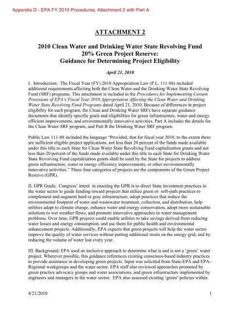 Intended Use Plan for FY-2012 - Water Resources Board - State of ...