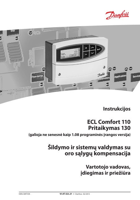 ECL Comfort 110, appl. 130, version 1.08 - Danfoss