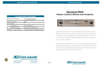 SqueezeMAX Brochure (tab).indd - Utah Scientific